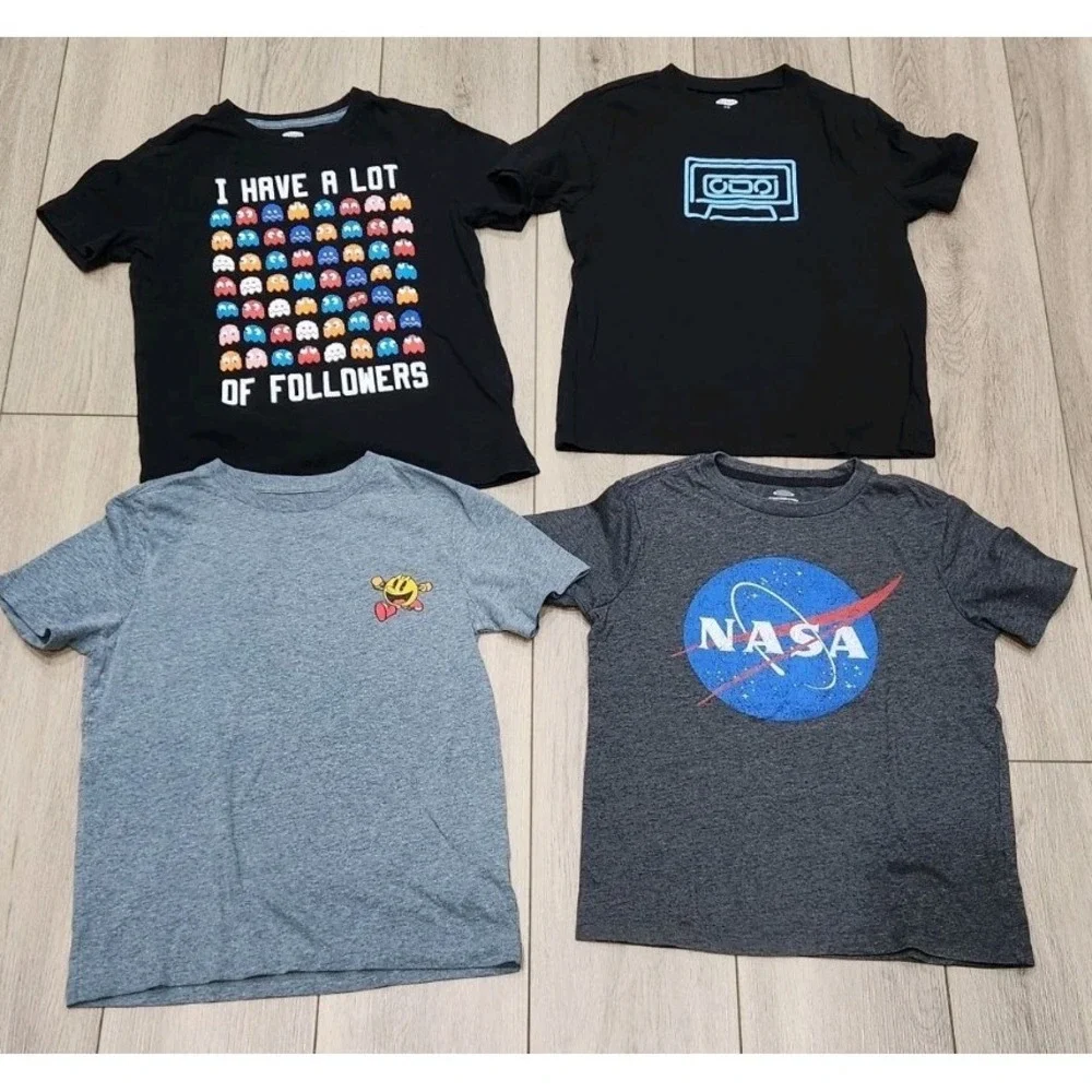 Pac-Man, NASA Graphic‎ Thsirts Old Navy Bundle Of 4 Kids Medium (8)